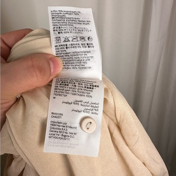 H&M Light Beige/ Silver Sequined Cut Out Back Midi Dress NWOT - Picture 10 of 13